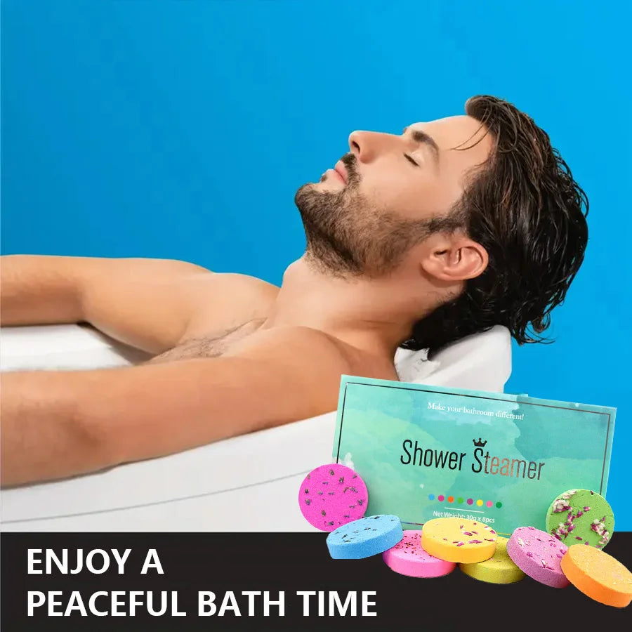 8pcs Exfoliating Bath Bombs With Essential Oils