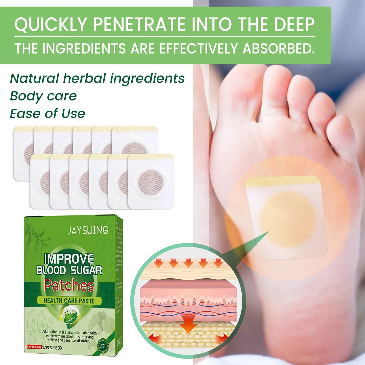 Diabetic Natural Herbal Patches